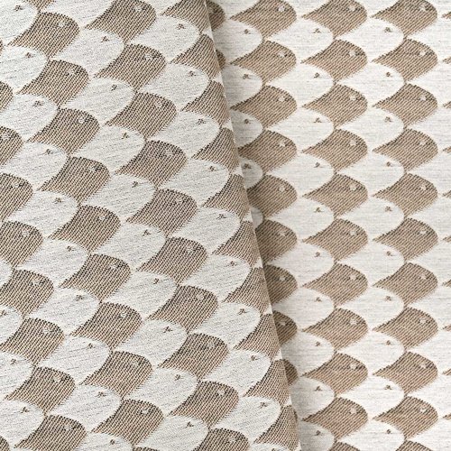 Tissu outdoor hydrofuge vintage rétro chic motif aquatique, tissu anti-tache teint dans la masse résistant au soleil et imputrescib