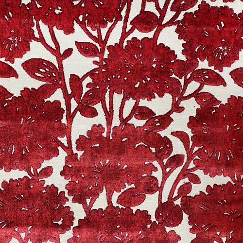 Tissu jacquard de velours fleuri, tissu fleurs de velours, tissu épais, fibre textile, rideau siège, ameublement, garniture, rembourrage,