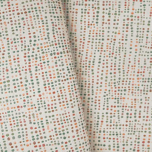 Tissu jacquard points multicolore, tissu épais, fibre textile, rideau siège, ameublement, garniture, rembourrage, etoffe,