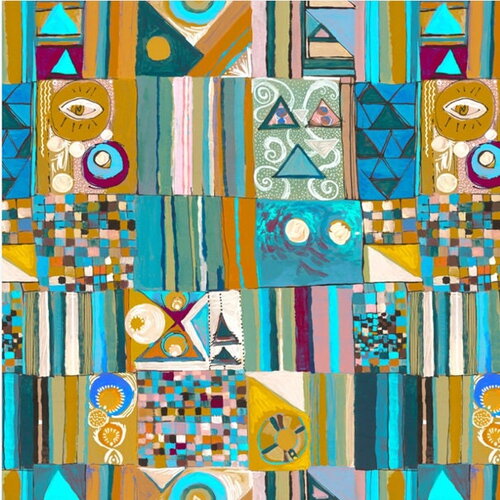 Tissu velours méli-mélo de géométrie insufflé des motifs incas, doux agréable et résistant, rembourrage rideaux coussins,