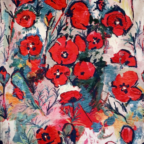 Velours ameublement multicolore, tissu siège tapissier/mètre, savoir-faire français, coupon de tissu, fleurs,