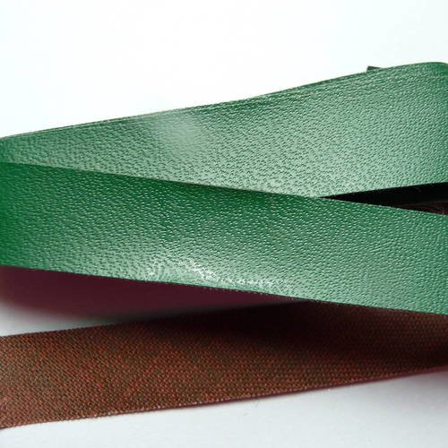 3 m ruban galon synthetique imitation cuir - couleur verte