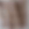 Coupon tissu fleuri americain, fond rose avec impression fleurs couleur vieux rose 