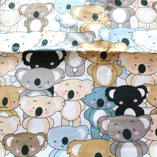 Coupon tissu enfant 50x70 cm koalas Un grand marché