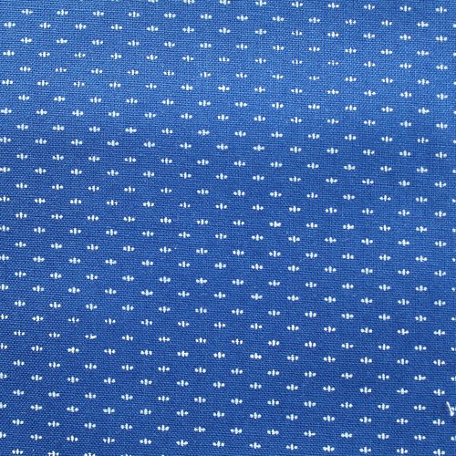 Coupon tissu coton bleu et blanc  50x70 cm