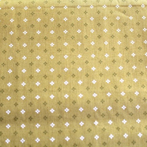 Coupon tissu graphique jaune moutarde 50x70 cm
