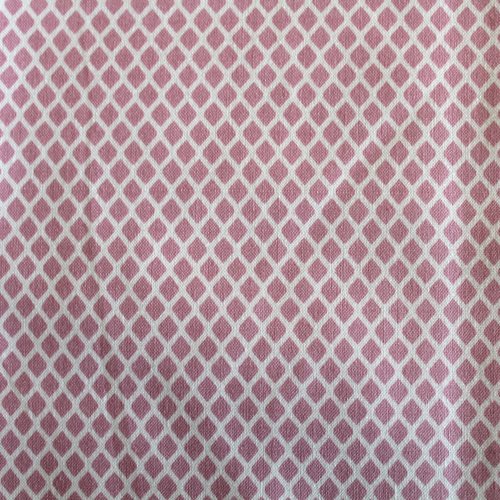 Tissu coton losanges rose et blanc gütermann  50*70 cm