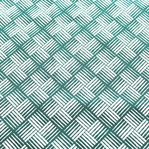 Coupon tissu ameublement graphique vert et blanc 50x65 cm