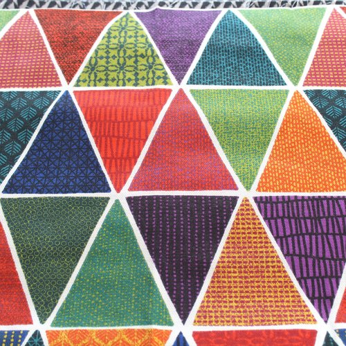 Tissu ameublement  50x70 cm graphique multicolore
