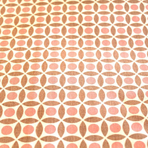 Tissu graphique rose et beige 50x77 cm