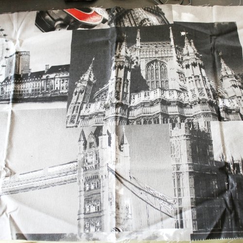 Tissu coton thème london 50x70cm