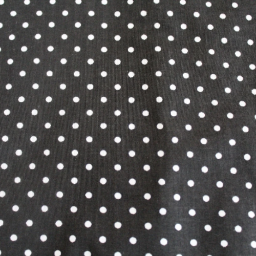 Tissu coton à pois noir et blanc 50x80 cm