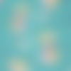 Coupon tissu fées turquoise 50x75 cm