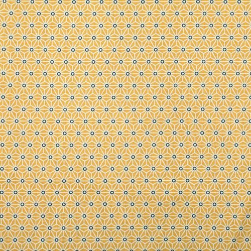 Tissu coton graphique jaune 50x70 cm