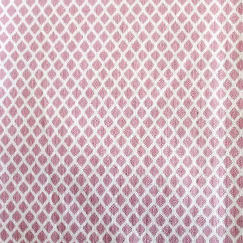 Tissu coton losanges rose et blanc gütermann  50x70 cm