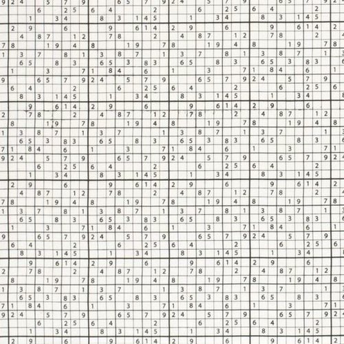 Tissu coton sudoku 50x77cm