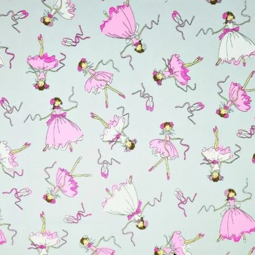 Tissu coton danseuse ballerine 50x80 cm