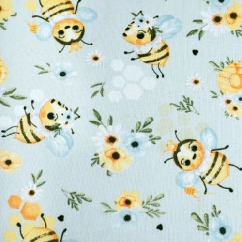 Tissu abeilles 50x80 cm
