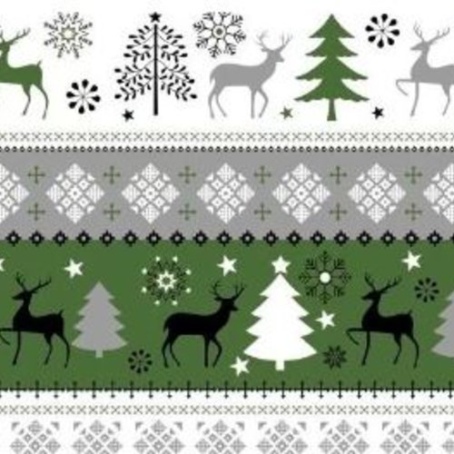 Tissu cerfs de noël 50x80cm