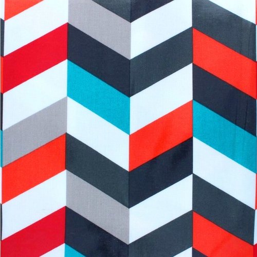 Tissu enduit tissu graphique 49x70 cm multicolore
