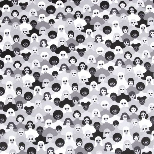 Tissu coton personnages 50x75cm