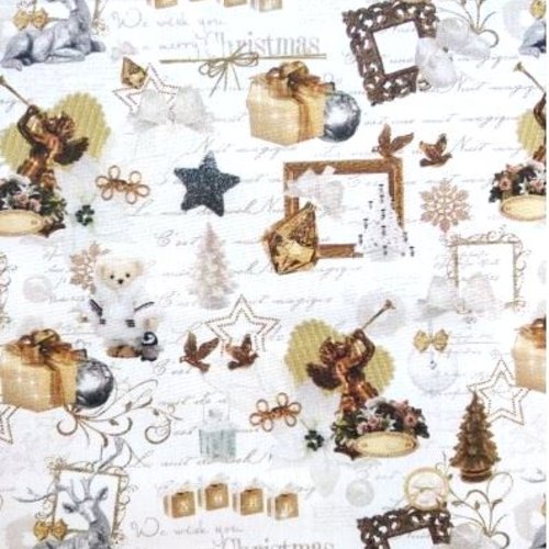 Tissu noël ameublement 50x70cm
