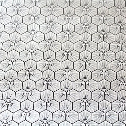 Tissu graphique gris argenté 50x70 cm