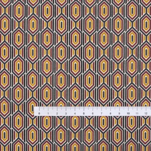 Tissu graphique vintage 50x73 cm