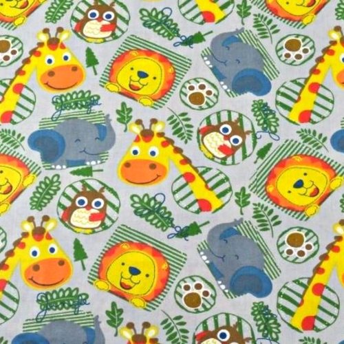 Tissu animaux de la savane 50x79cm