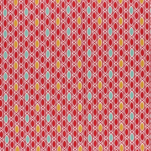 Tissu graphique multicolore 50x74cm