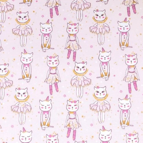 Tissu enfant chat  50x70 cm