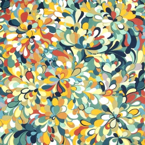 Tissu coton multicolore 50x80 cm