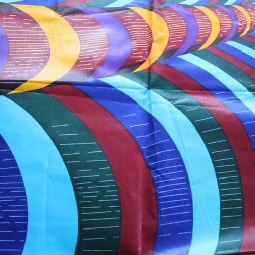 Coupon tissu 50x55 cm imprimé wax multicolore