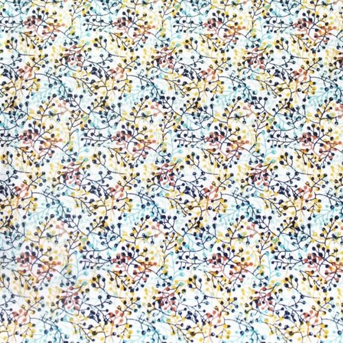 Tissu fleurs multicolores 50x70 cm