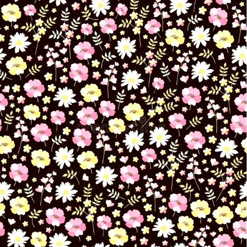 Tissu liberty à fleurs rose et jaune 50x70 cm