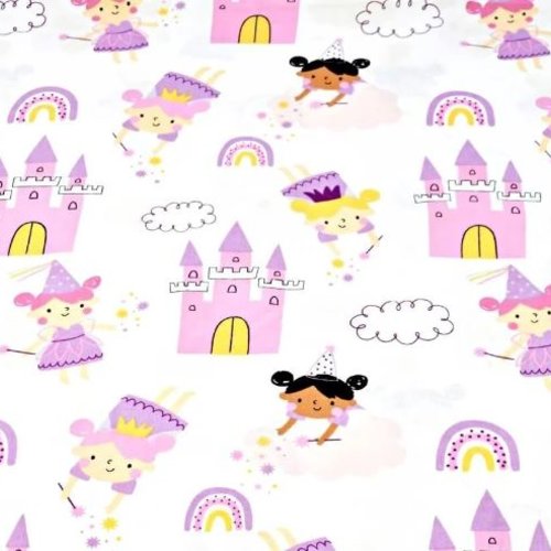 Tissu coton princesses 50x80 cm