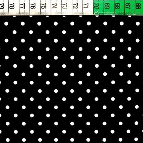 Tissu coton à pois noir et blanc 50x80 cm