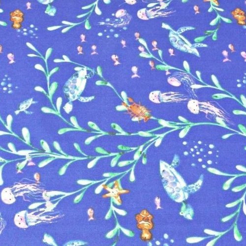Tissu coton enfant marin 50x80 cm