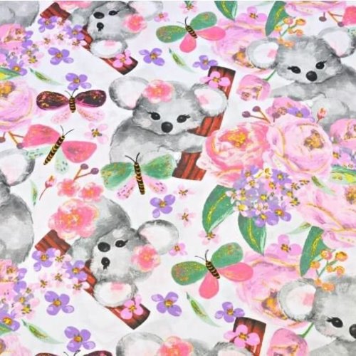 Tissu enfant koalas 50x80cm