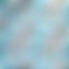 Tissu coton moutons turquoise et gris 50x80cm