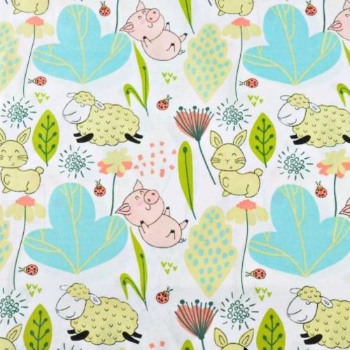 Tissu enfant petits cochons 50x80cm