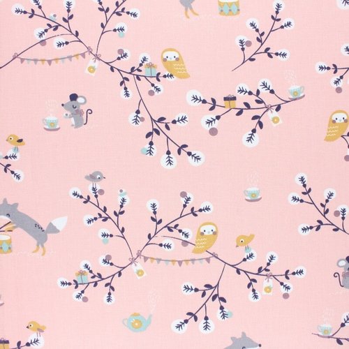 Tissu coton enfant animaux 50x75 cm