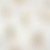 Tissu coton chiots blanc et beige 50x80 cm