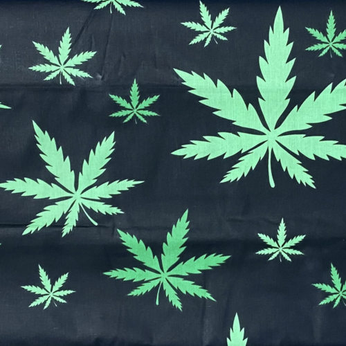 Tissu coton cannabis 50x80 cm