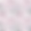 Tissu coton colibris gris et rose 50x80 cm