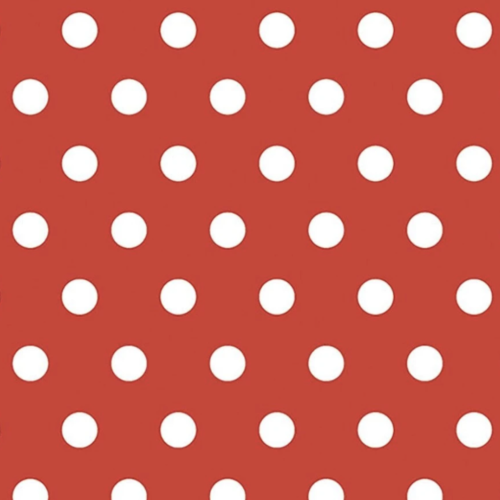 Tissu coton à pois rouge et blanc 50x80 cm