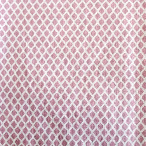 Tissu losanges rose et blanc gütermann  50x70 cm