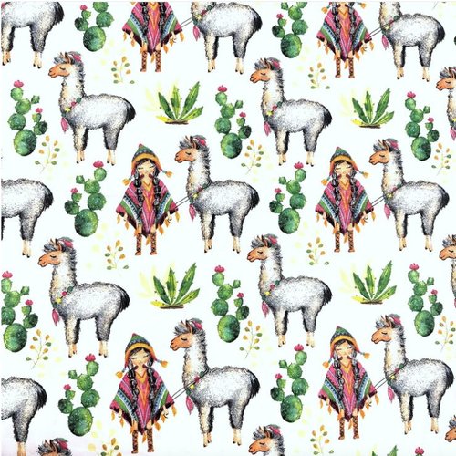 Tissu coton alpagas 50x80 cm