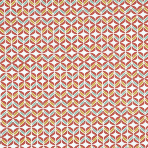 Tissu coton graphique multicolore 50x74cm