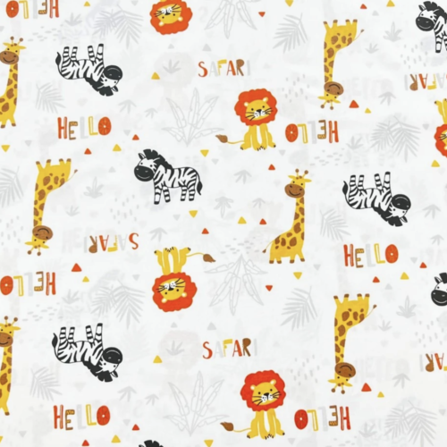 Tissu animaux de la savane 80x50cm